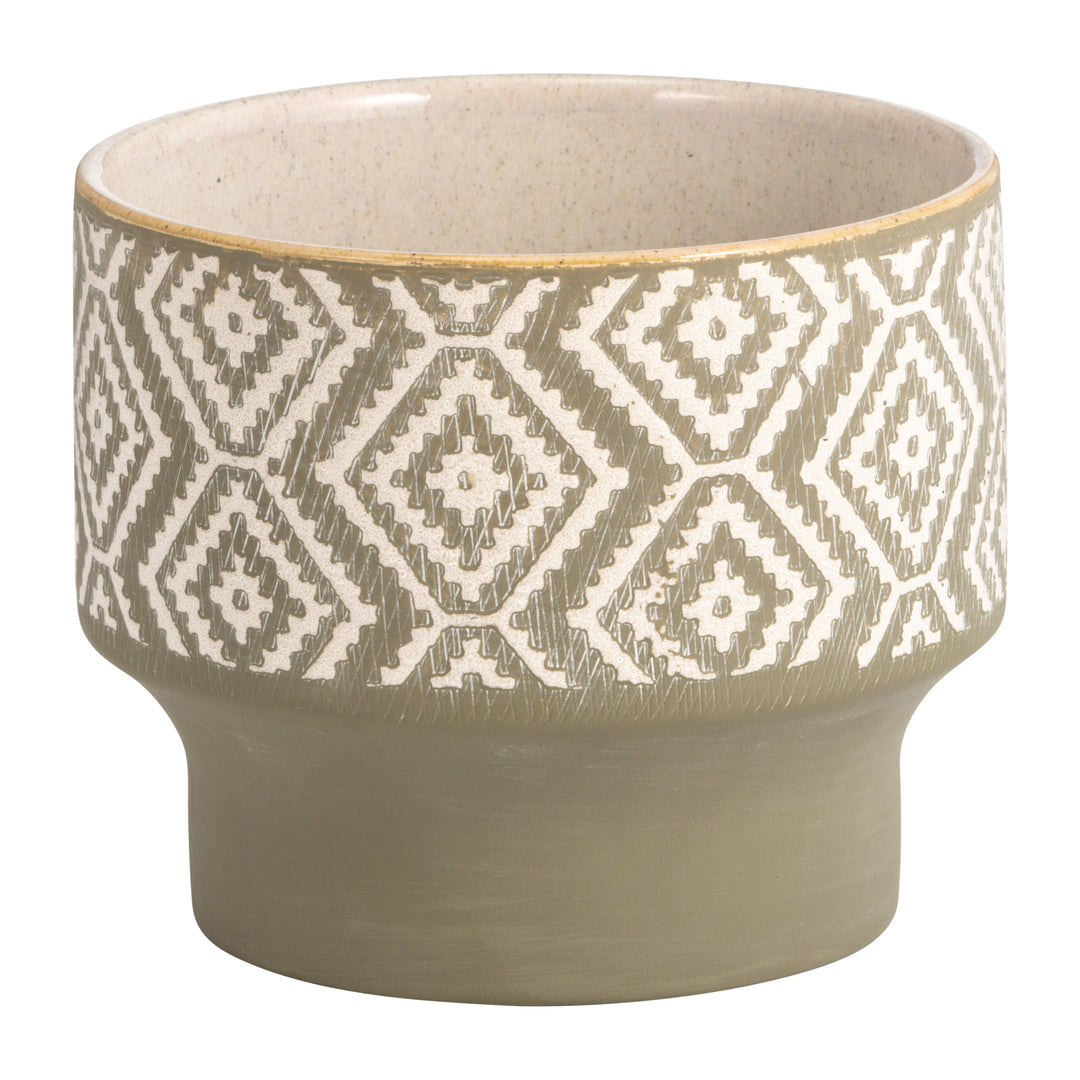 CERAMIC 4.5" PLANTER BEIGE