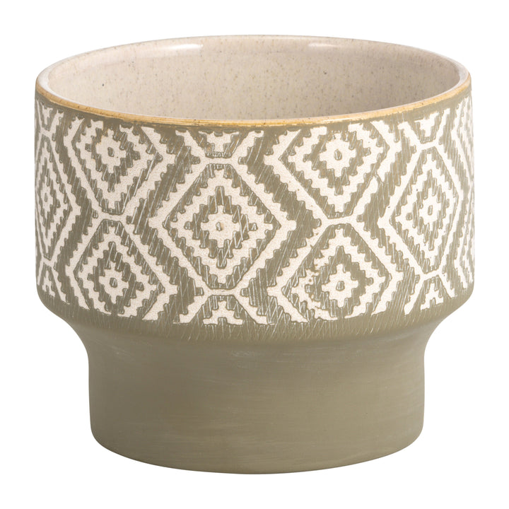 CERAMIC 4.5" PLANTER BEIGE