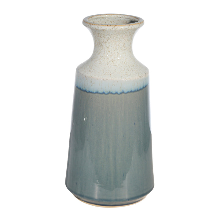 CERAMIC 12.25" VASE, BLUE