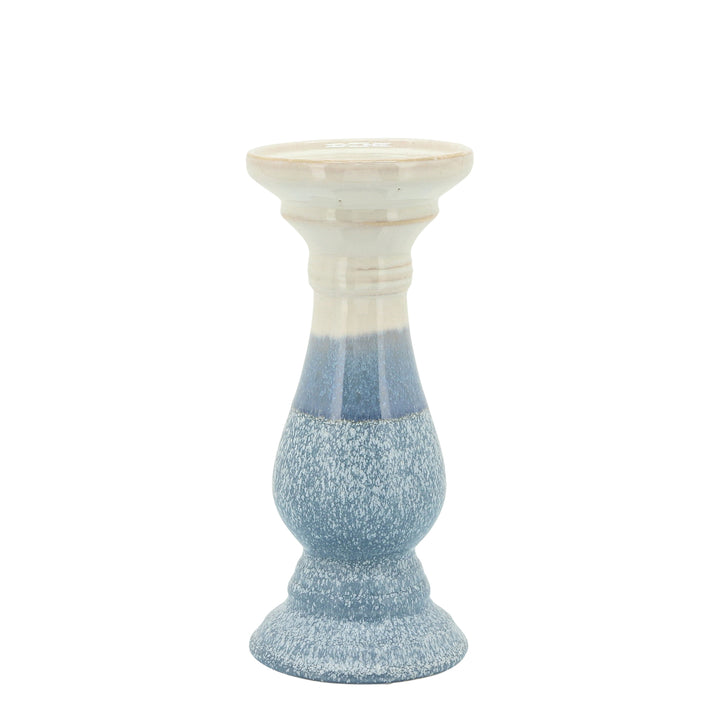 Cer, 10"H Candle Holder, Skyblue