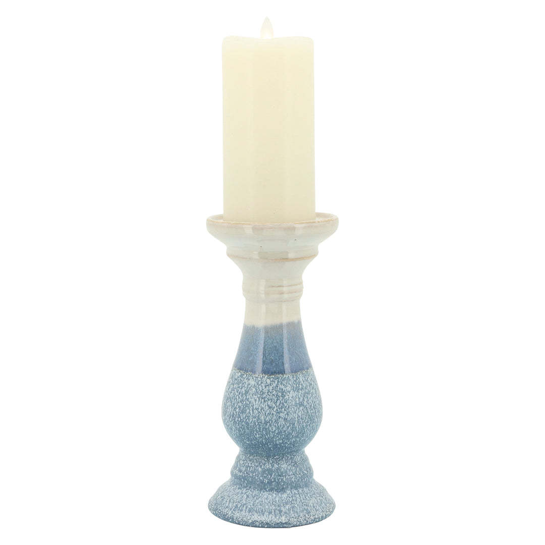 Cer, 10"H Candle Holder, Skyblue