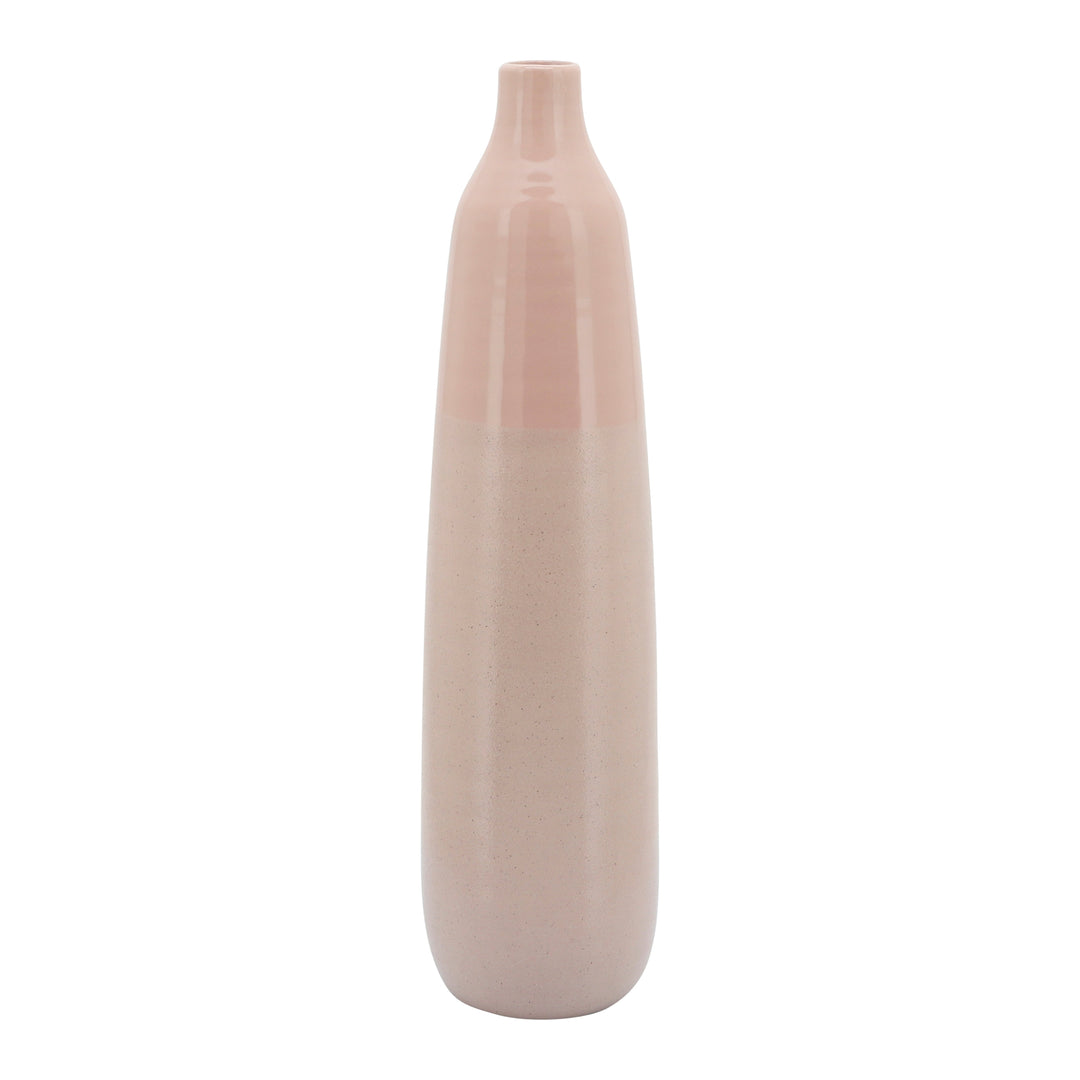 22"H BOTTLE VASE, BLUSH