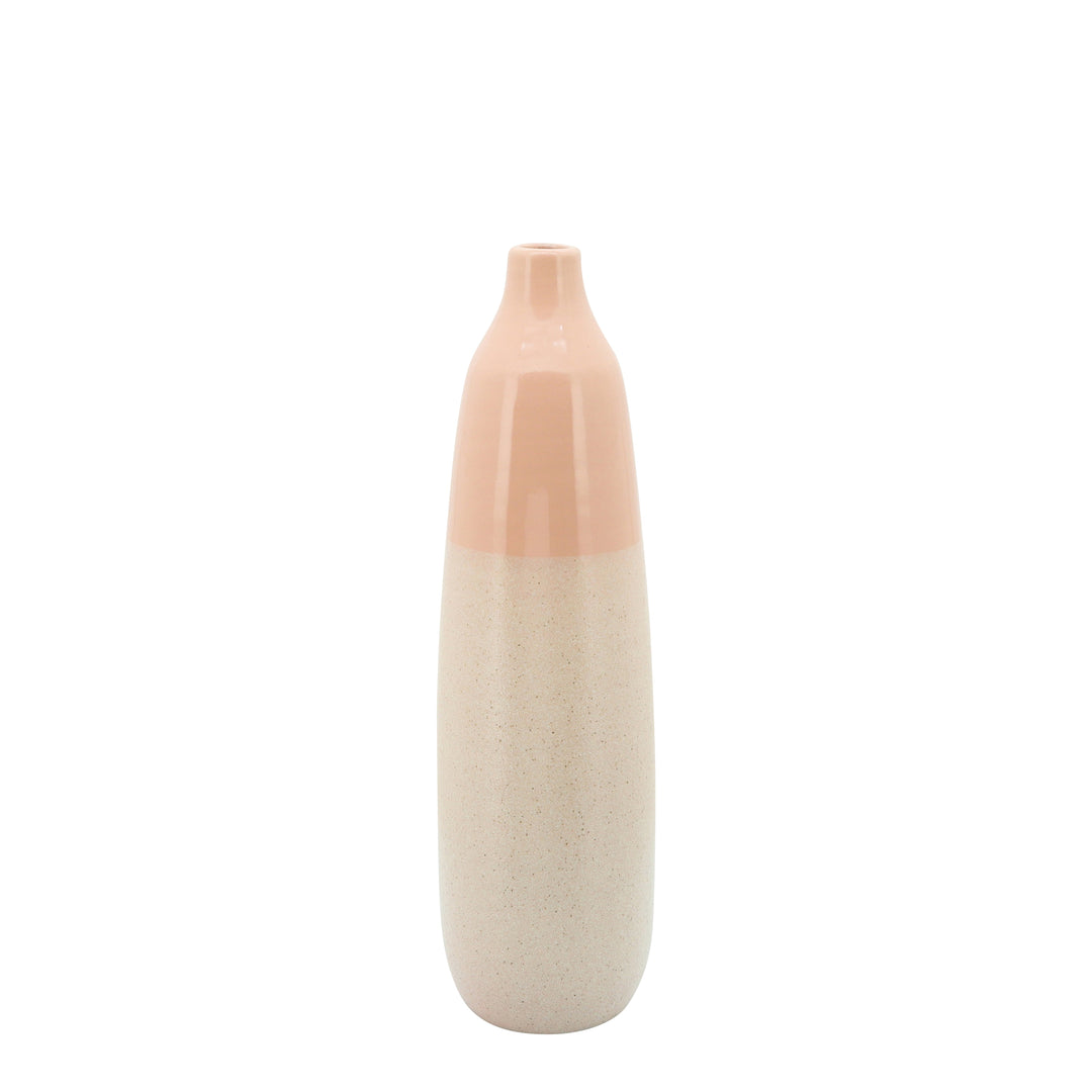 18"H BOTTLE VASE, BLUSH