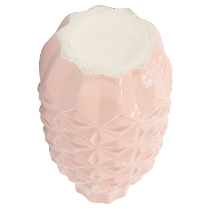 Cer, 12" Geo Vase, Blush