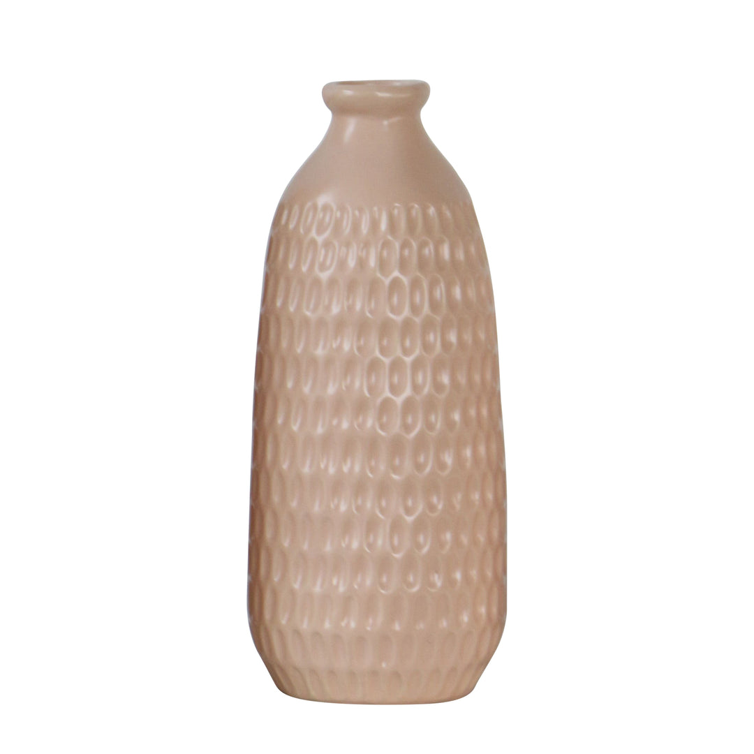 12" Dimpled Vase, Blush