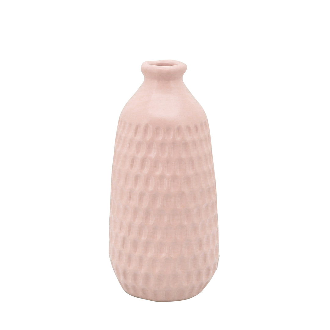 9" DIMPLED VASE, BLUSH