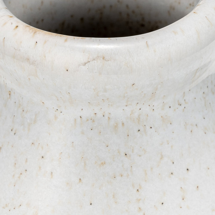 CER, 9" DIMPLED VASE, OATMEAL