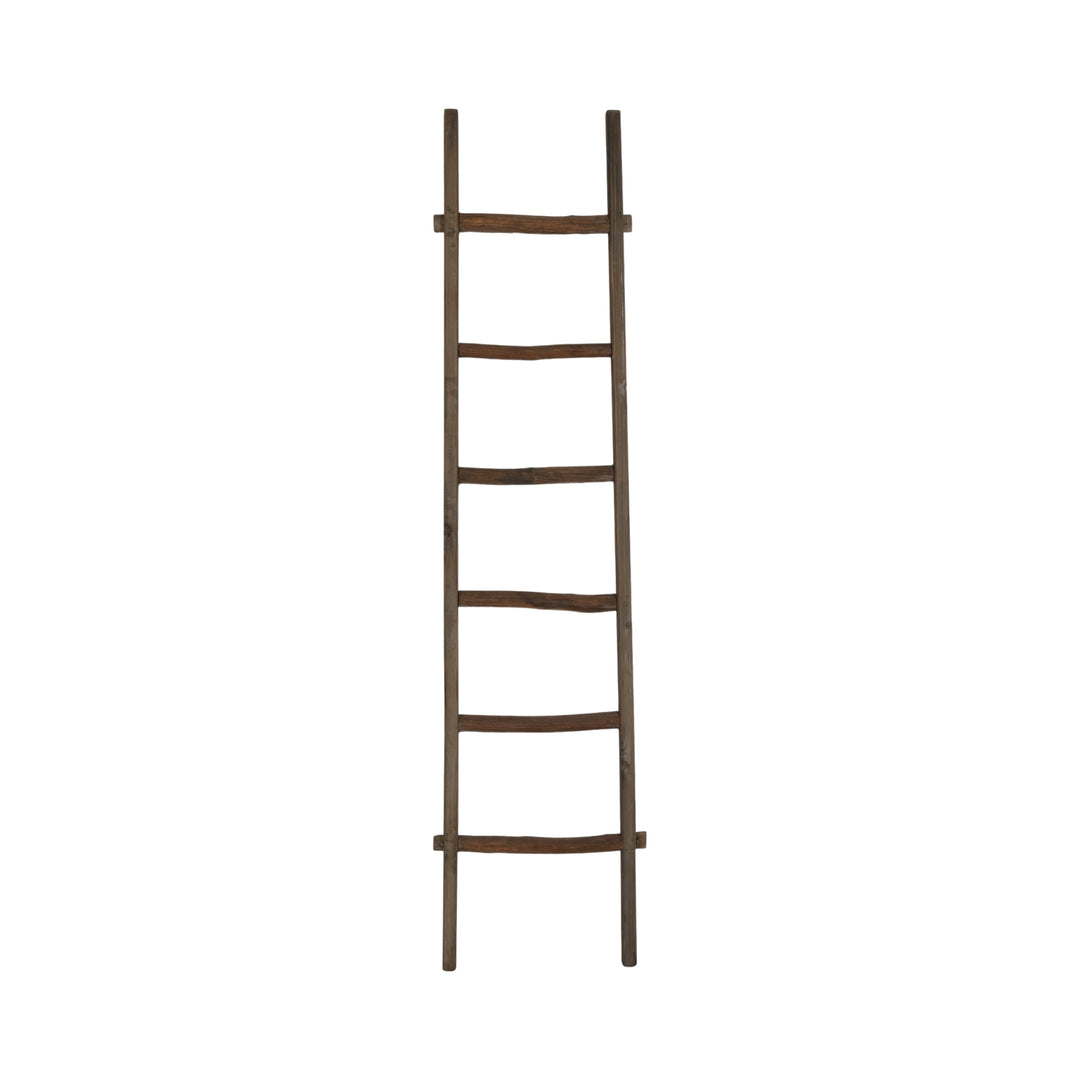 WOODEN DECORATIVE 76" LADDER,BROWN