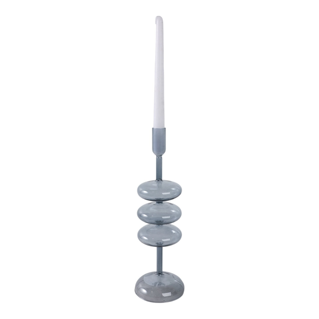 13X4" RETRO BUBBLE TAPER HOLDER, BLUE
