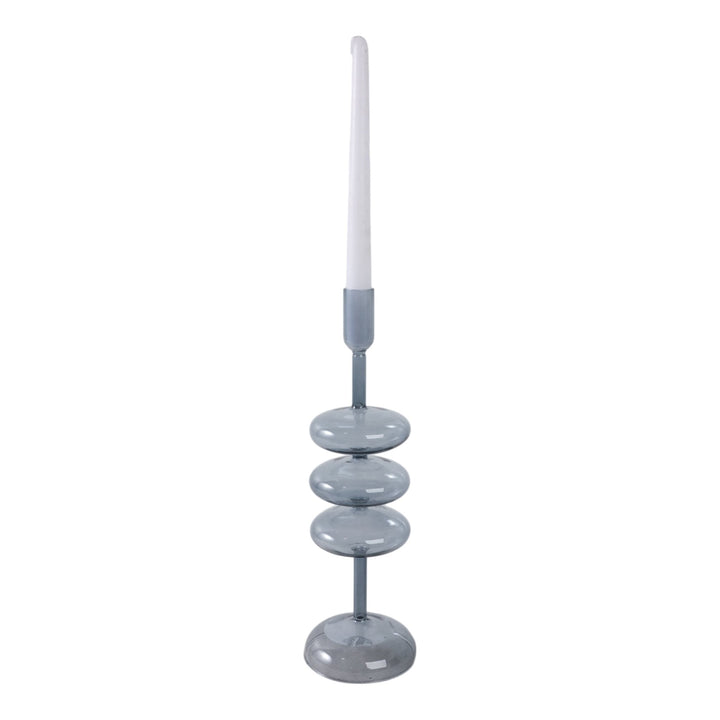 13X4" RETRO BUBBLE TAPER HOLDER, BLUE