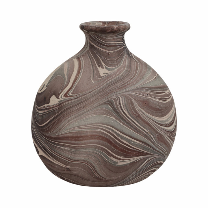 14" CARRANA MEDIUM BROWN ECOMIX VASE