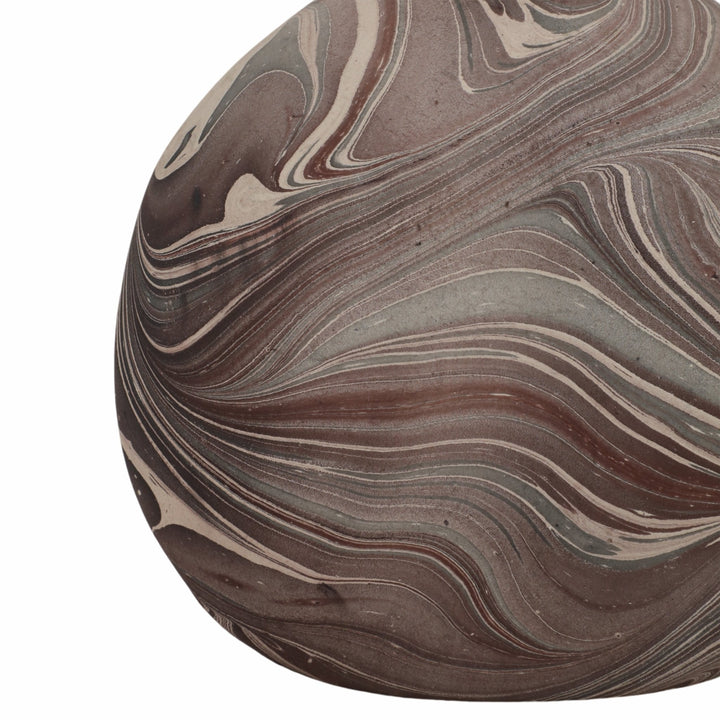 14" CARRANA MEDIUM BROWN ECOMIX VASE