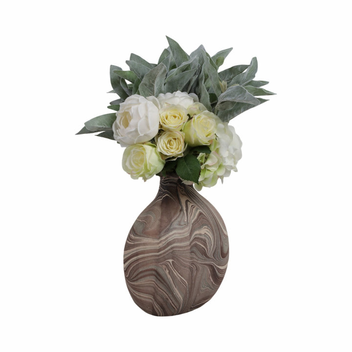 14" CARRANA MEDIUM BROWN ECOMIX VASE