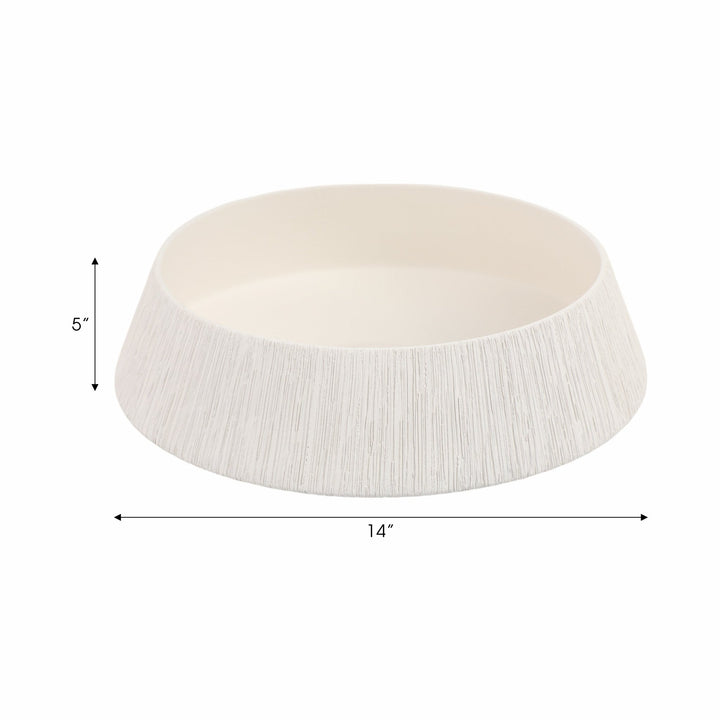 14" Cascais White Portugal Bowl