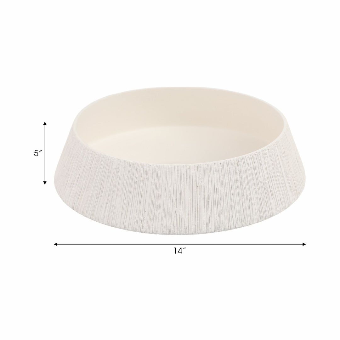 14" Cascais White Portugal Bowl