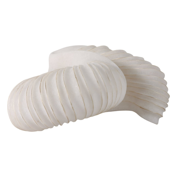 14" EVANSTON QUARTZ RESIN SHELL STATUARY, WHITE