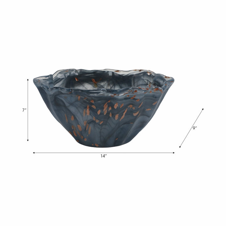 14" Orta Small Italian Art Glass Bowl