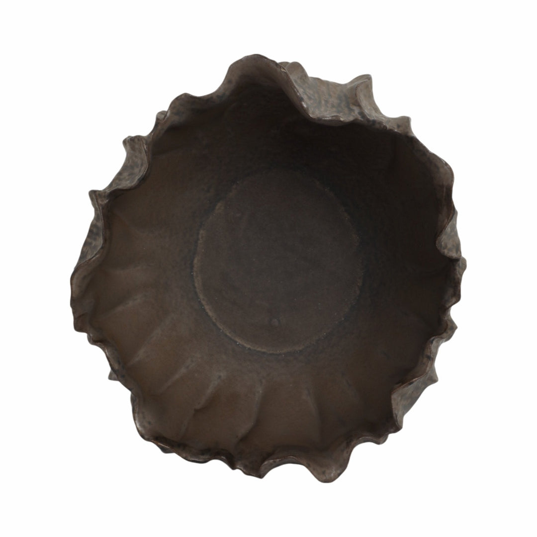 14" ZALDANA SHORT PORCELAIN BOWL, RUST