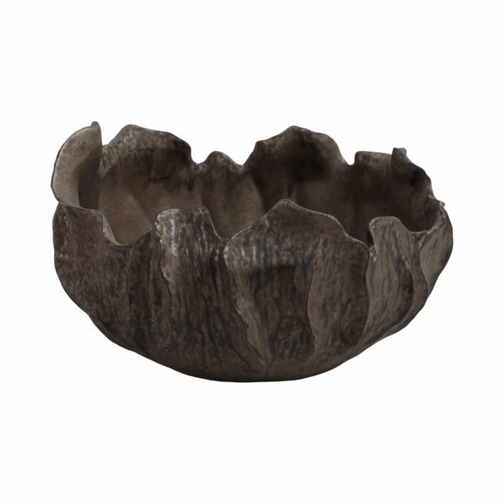 14" ZALDANA SHORT PORCELAIN BOWL, RUST