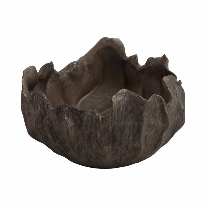14" ZALDANA SHORT PORCELAIN BOWL, RUST