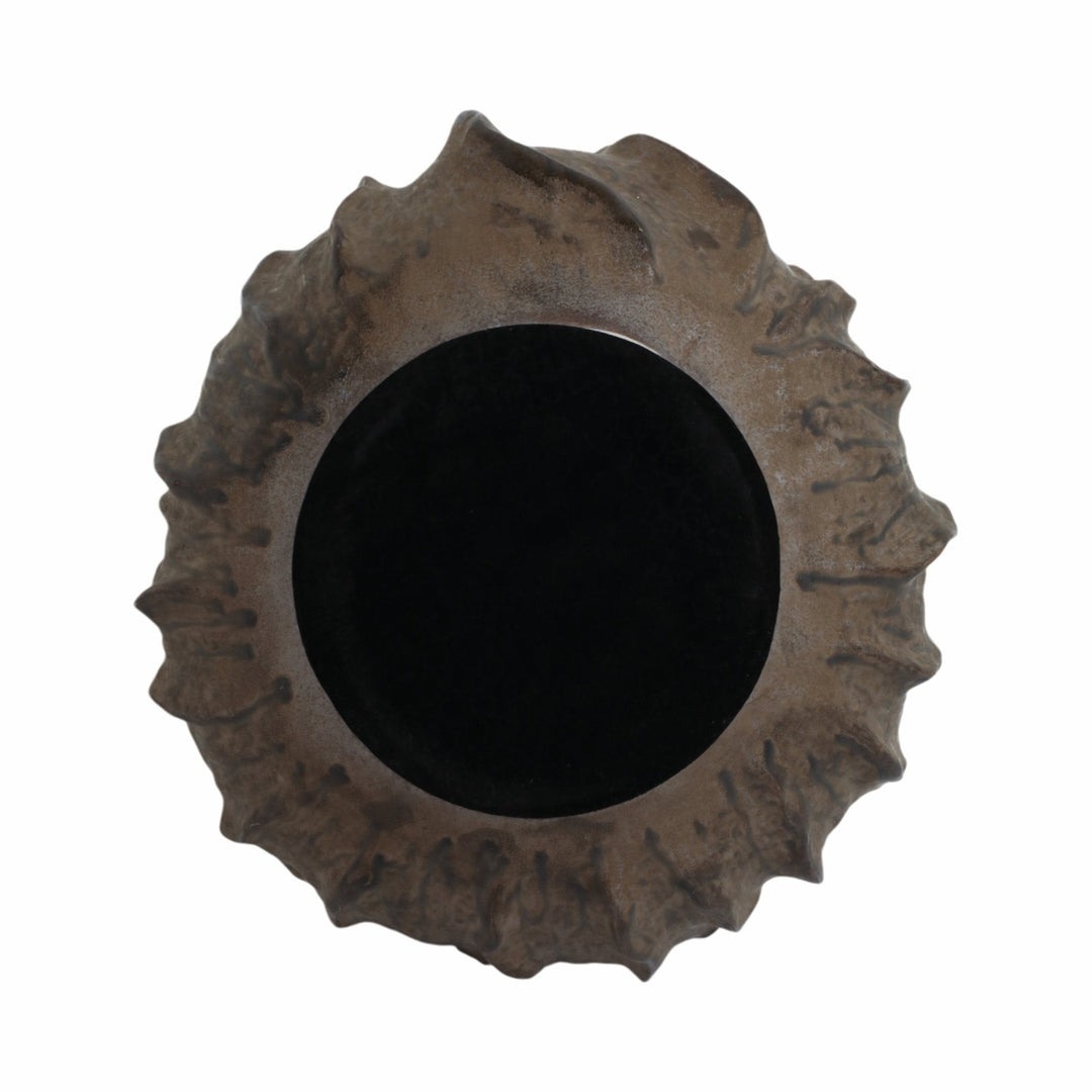 14" ZALDANA SHORT PORCELAIN BOWL, RUST