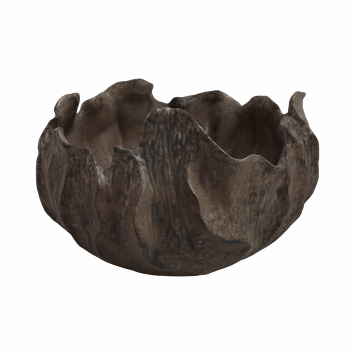 14" ZALDANA SHORT PORCELAIN BOWL, RUST