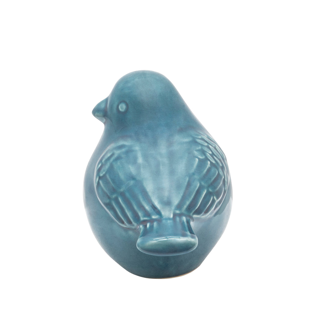 8" BIRD FIGURINE, TURQ