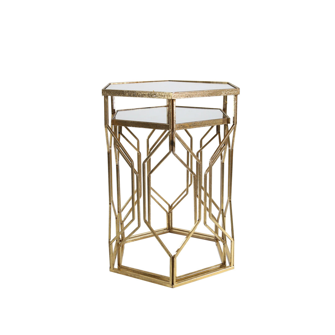 S/2 MIRRORED ACCENT TABLE