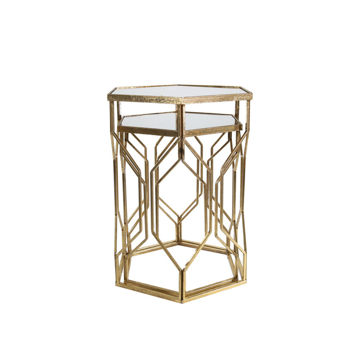 S/2 MIRRORED ACCENT TABLE