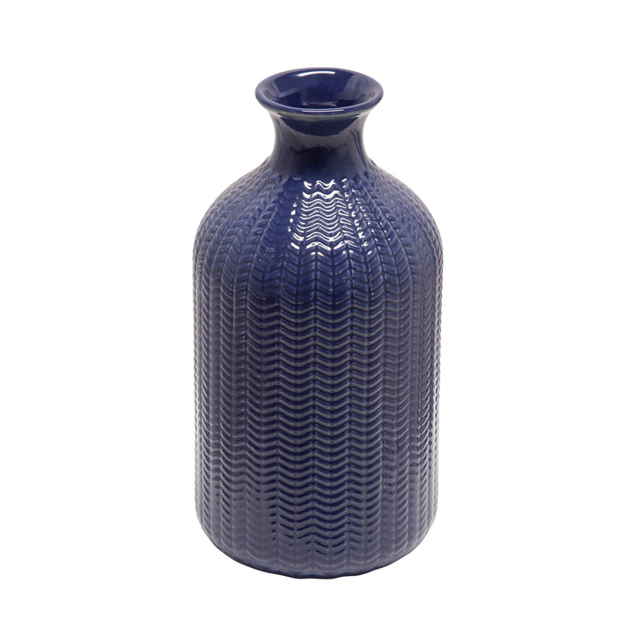 Ceramic 9" Bottle Vase, Blue