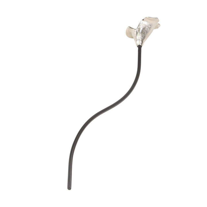 ALUMINIUM 21" CALLA LILY FLOWER W/IRON STEM , GOLD