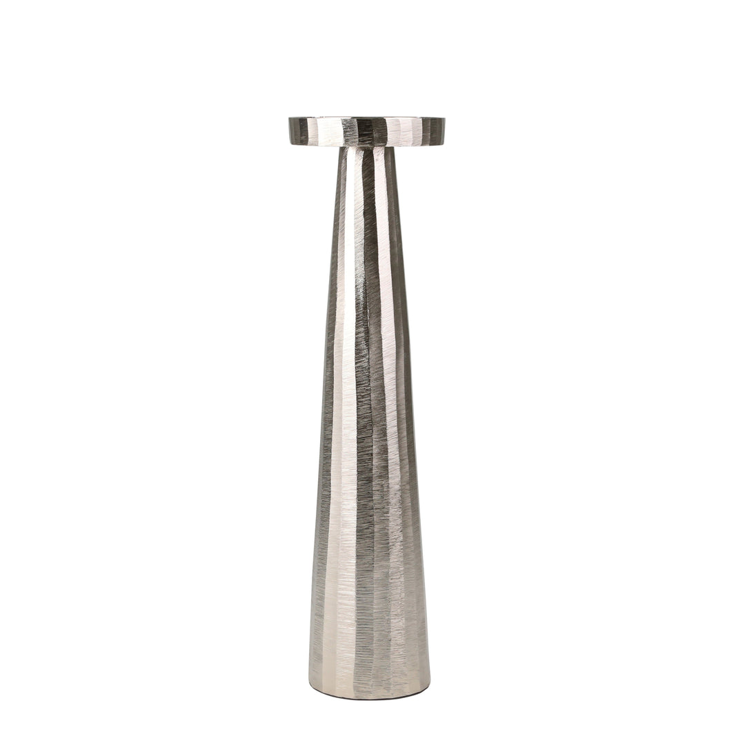 ALUMINUM 21" PILLAR HOLDER, SILVER