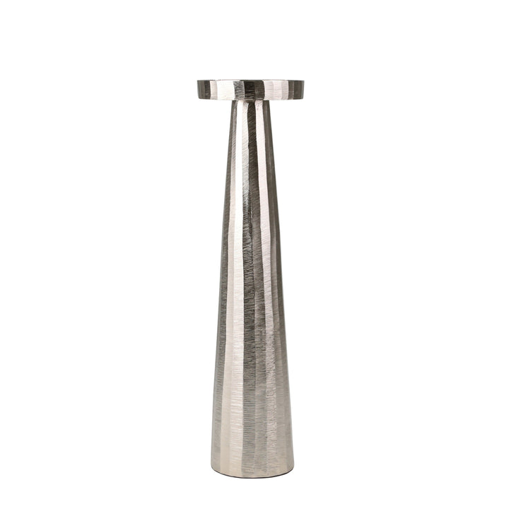 ALUMINUM 21" PILLAR HOLDER, SILVER