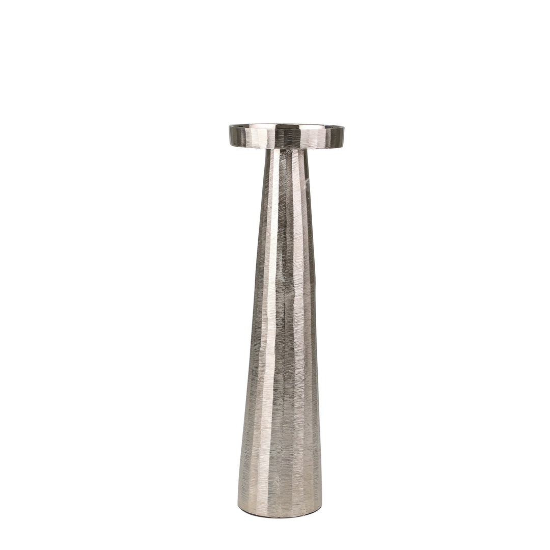 ALUMINUM 19" PILLAR HOLDER, SILVER