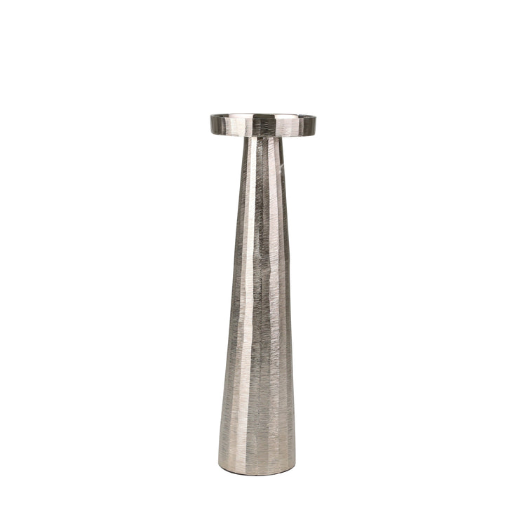 ALUMINUM 19" PILLAR HOLDER, SILVER