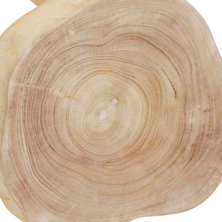 WOODEN 24" ACCENT TABLE, NATURAL KD
