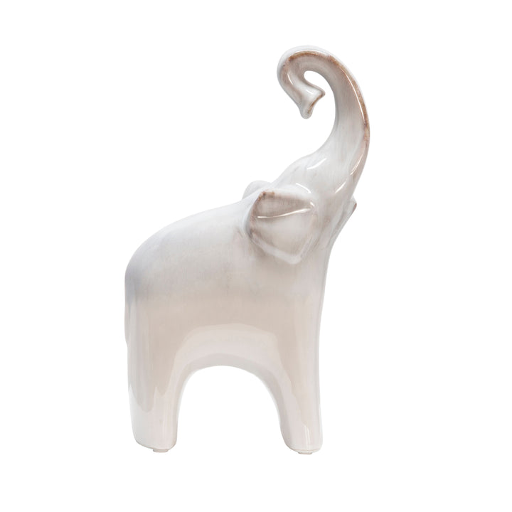 CERAMIC 10.5"  ELEPHANT, CREAM