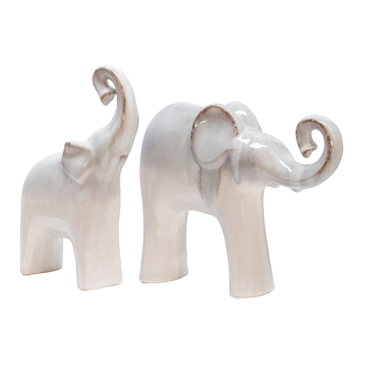 CERAMIC 10.5"  ELEPHANT, CREAM