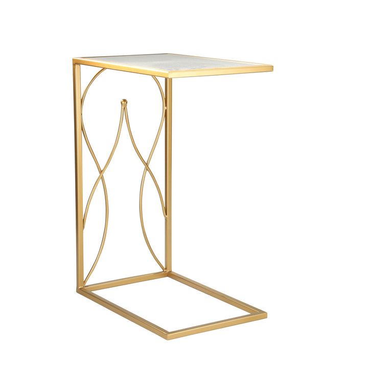 METAL / MIRROR 25" C TABLE,GOLD