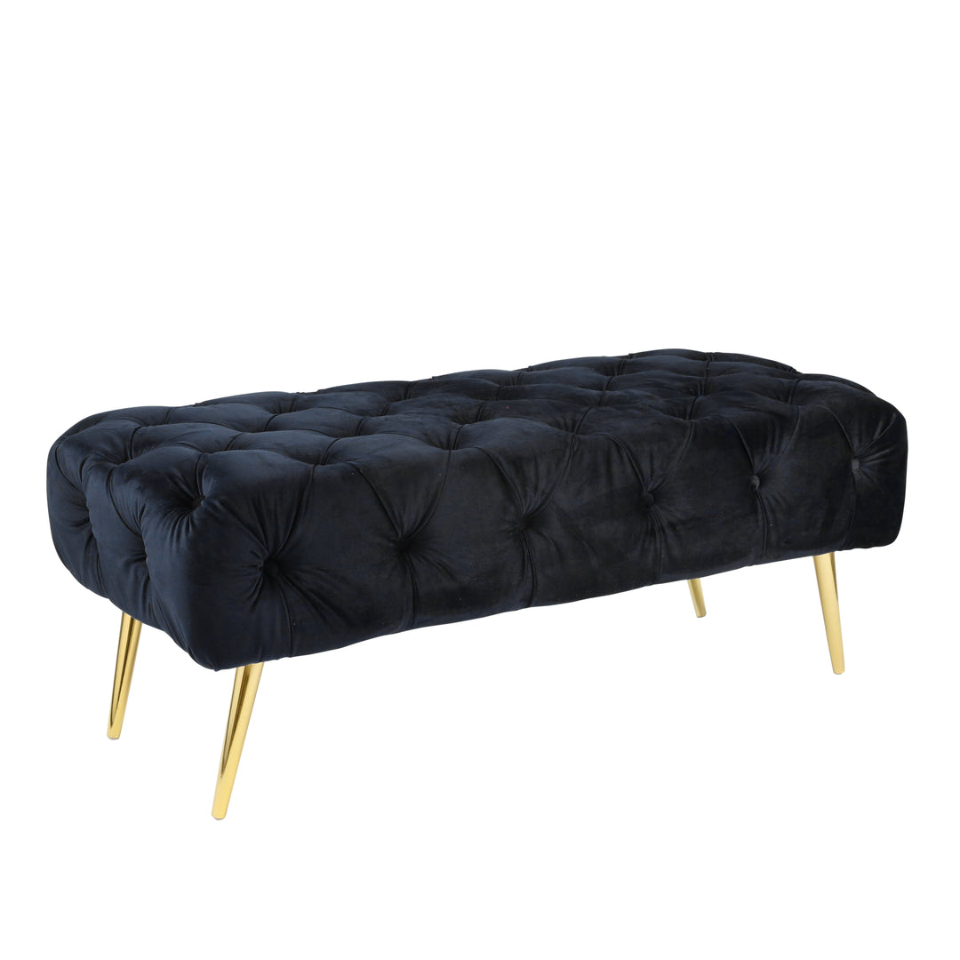 TUFTED 40" BENCH, BLACK, KD