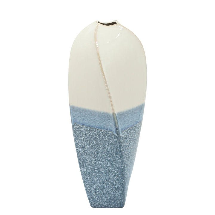 CER, 18"H TWISTED VASE SKYBLUE