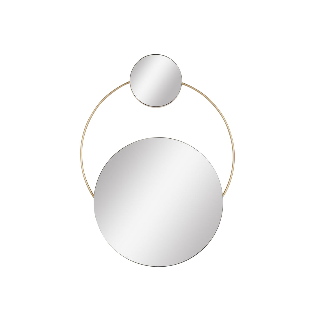 METAL 33"H WALL MIRROR, GOLD, WB