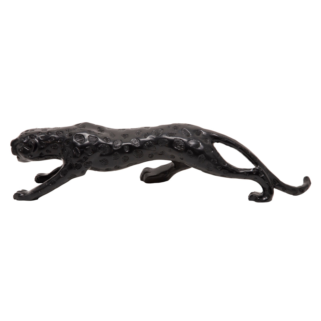 RESIN LEOPARD TABLETOP DECOR,BLACK