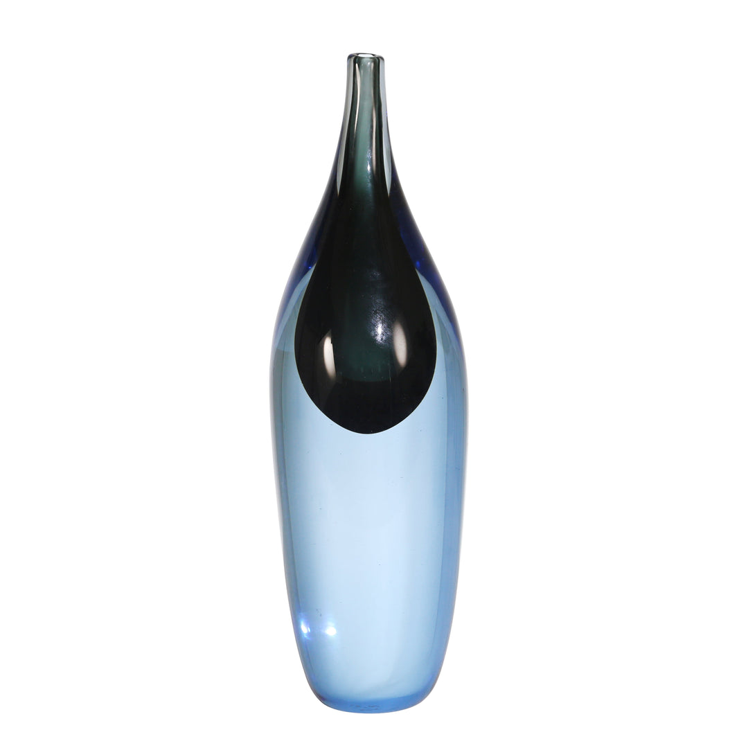 GLASS 14" DECOR, BLUE