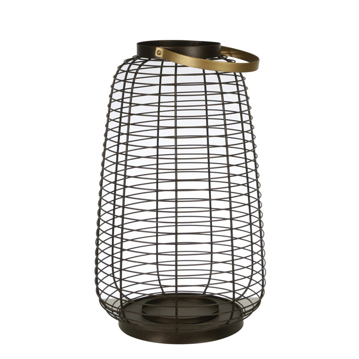 18" METAL WIRE CAGE HURRICANE,BLACK