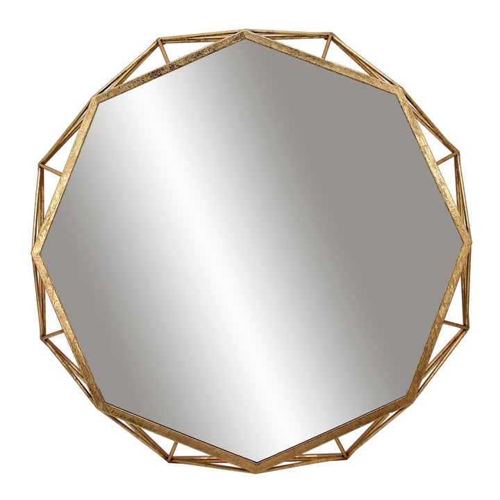 METAL, 28" 2D OCTAGON MIRROR,GOLD