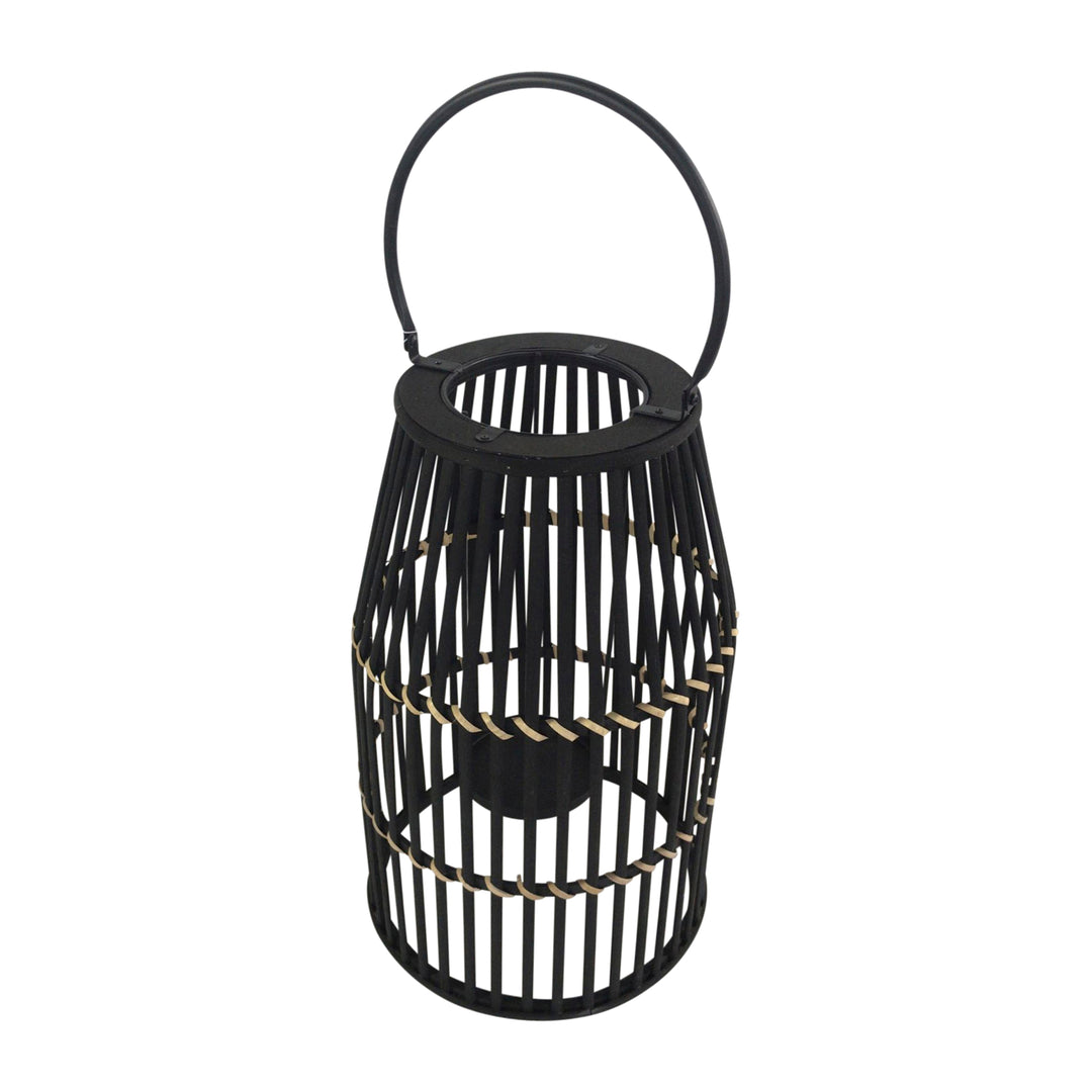 BAMBOO 20" LANTERN, BLACK