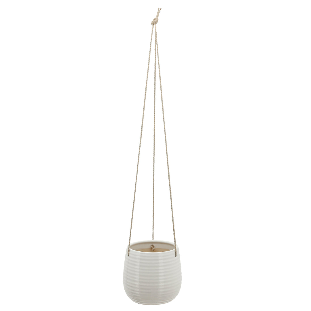 6" Hanging Planter,White