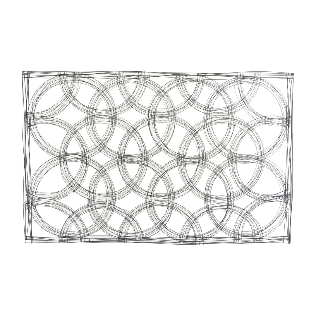 METAL 43" ABSTRACT WALL DECOR, BLACK WB