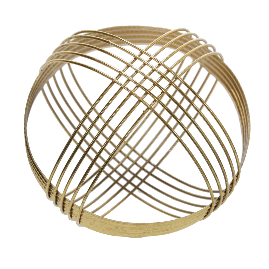 METAL 10" SPHERE TABLE DECOR, GOLD